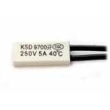 KSD9700A 40°C 5А 250В (нормально разомкнутый, NO, пластик)
