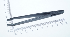 Пинцет 93301 ESD, черный, антистатический пинцет из пластмассы, 11,5 см