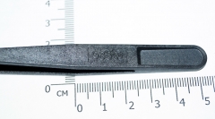 Пинцет 93301 ESD, черный, антистатический пинцет из пластмассы, 11,5 см