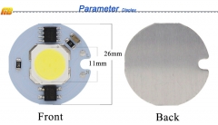 Сверхяркий светодиод 5W белый теплый цвет (2700-3500K, 500 lm, 220-240В AC) 26*26*2.5мм