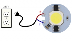 Сверхяркий светодиод 5W белый теплый цвет (2700-3500K, 500 lm, 220-240В AC) 26*26*2.5мм