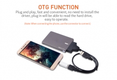 Переходник адаптер для HDD SSD дисков SATA 7+15 pin в USB 2.0 с функцией OTG