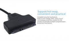Переходник адаптер для HDD SSD дисков SATA 7+15 pin в USB 2.0 с функцией OTG