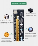 Райзер PCI-E Riser Card Ver 006 4-pin питание molex х1 - х16 с кабелем USB 3.0