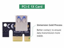 Райзер PCI-E Riser Card Ver 006 4-pin питание molex х1 - х16 с кабелем USB 3.0