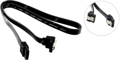 Кабель SATA (прямой) - SATA (угловой), плоский, 0.45м, SATA-III (6Gb/s)