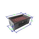 Индикатор емкости LiPo Li-ion аккумуляторов из 2 ячеек 2S 6.6В - 8.4В синий дисплей