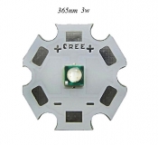 Светодиод Cree 3535 УФ 365 - 367.5 нм 3 Вт (Ultra violet 3W High Power Led, ультрафиолетовый) подложка 20мм
