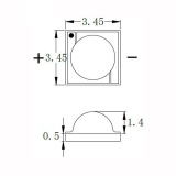Светодиод Cree 3535 УФ 365 - 367.5 нм 3 Вт (Ultra violet 3W High Power Led, ультрафиолетовый) подложка 20мм