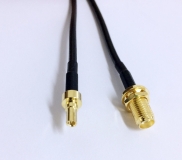 Пигтейл CRC9-SMA (female) - 15 см - кабельная сборка, кабель RG174