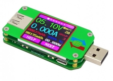 Электронный портативный цветной USB-тестер RD UM24C с bluetooth-модулем (напряжение, ток, мощность, емкость) USB2.0, QC3.0