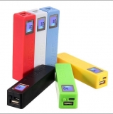 Зарядное устройство PowerBank с LCD экраном - брелок для смартфонов. USB 5В 1А на аккумуляторе типа 18650, черный