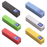 Зарядное устройство PowerBank с LCD экраном - брелок для смартфонов. USB 5В 1А на аккумуляторе типа 18650, черный