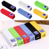 Зарядное устройство PowerBank с LCD экраном - брелок для смартфонов. USB 5В 1А на аккумуляторе типа 18650, черный
