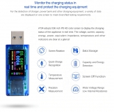 Электронный портативный USB тестер AT34 с полноцветным ЖК дисплеем (напряжение, ток, мощность, емкость, температура)