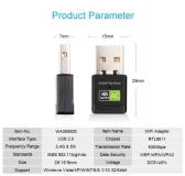 Мини WiFi Dual Band USB адаптер 600Mbps 802.11ac/n/g/b wifi Adapter 2.4 + 5 ГГц, чип RTL8811, встроенная флеш-память с драйвером