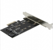 Orient C296E, переходник-адаптер 2xM.2 - > PCI-Ex4 SATA