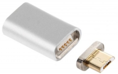 Магнитный адаптер для кабеля micro USB InnoZone - серебристый/черный