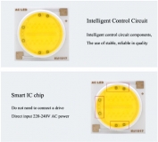 Сверхяркий светодиод 18W белый цвет (5800-6500K, 1800 lm, 220-240В AC) 19*19мм