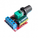Электронный регулятор напряжения (диммер) PWM 4.5-35В DC 5А 90Вт для регулирования освещенности/скорости/температуры
