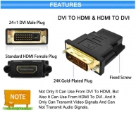 Переходник HDMI (мама) - DVI (24+1, папа)