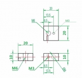 Защитный силиконовый чехол для блок нагревателя для экструдера Anet a6 a8 i3 MK7 MK8 MK9, 20*20*10мм