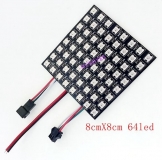 Светодиодная сборка CJMCU  WS2812B-64, панель 64 smd RGB 5050 светодиодов WS2812, 4-7В, последовательный интерфейс, размер 65*65мм