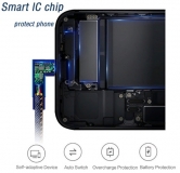 Кабель USB Lightning 8pin 1м угловой, ток 2А, повышенная прочность, отделка джинсовая ткань