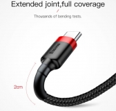 Кабель USB Type C - USB 2м, максимальный ток 2А, защита от изломов, Baseus