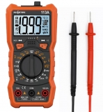 Мультиметр RICHMETERS RM113A с измерением HFE, напряжения, тока, сопротивления, NCV-сенсором, фонариком и магнитным креплением