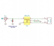 Антенный согласующий трансформатор - преобразователь интерфейсов SMA-DIPOLE, 28 dBm max, разъем SMA, 39.2*13мм, Antenna Balun 1:9