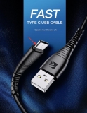 Кабель USB Type C - USB 2м, максимальный ток 2.0А, защите от изломов, Floveme