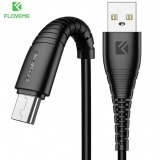 Кабель USB - MicroUSB 30cм, максимальный ток 2.4А, защите от изломов, Floveme