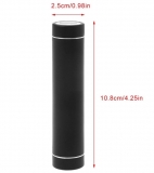 Зарядное устройство - Power Bank - брелок для смартфонов с фонариком. USB 5В 1А на аккумуляторе типа 18650, серебристый