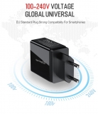 Адаптер питания - зарядное устройство AC 100-240В - 3 порта USB, 2 USB 5В 2А и порт USB QC3.0 5В 3А - 9В 2А - 12В 1.6А, с вольтметром и амперметром (для зарядки планшетов и смартфонов)