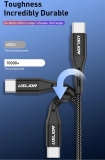 Кабель USB Type C - USB 3м, максимальный ток 2.4А, с защитой от изломов, USLION