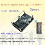 Компактный стереоусилитель XY-P40W 2*40Вт с Bluetooth 5,0 класс D, питание 6-26В, с корпусом и пультом ДУ