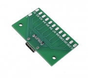 Переходник USB Type C - DIP 12pin шаг 2,54мм, размер 40*25мм
