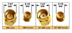 Коаксиальный удлинительный кабель RG174 RP-SMA-K, мама-папа (male to female), 3 метра
