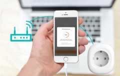 Умная Wi-Fi розетка 10А с функцией измерения потребляемой мощности, управление нагрузкой через интернет,  MORNING GROUP