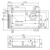 Источник питания (преобразователь AC-DC) S-360-24 (110 / 220В) - 24В 15А 360 Вт) размер 215*115*50мм