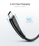 Кабель USB Lightning 8pin - USB 0.5м, максимальный ток 3А, защите от изломов, INIU, для Apple iPhone Ipad