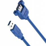 Кабель удлинительный USB 3.0 - USB 3.0 150 см с ушками крепления (28мм)
