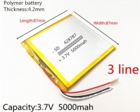 Литий-полимерный аккумулятор 3,7В 428787 5000mah с контроллером заряда/разряда
