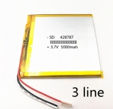 Литий-полимерный аккумулятор 3,7В 428787 5000mah с контроллером заряда/разряда