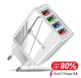 Адаптер питания - зарядное устройство AC 100-240В - 4 порта USB, 5В 3.5А