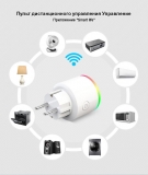 Умная Wi-Fi розетка AVATTO, 16А с функцией измерения потребляемой мощности, управление нагрузкой через интернет, Google Home, голосовое управление Alexa, RGB-подсветка