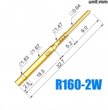 Гнездо (гильза) для пружинного контакт-зонда R160-2W, (32.7мм, сечение контакта 0.64мм, длина контакта 9мм)