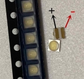 Светодиод SMD 2828 SHARP GM2CC3ZH2EEM / GM2BB5ZH2XEY, холодный белый цвет 0.8-1.0Вт  6.02В - 6.88В 85-135мА, для TV техники SHARP