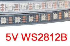 Гибкая светодиодная лента SMD 5050 RGB WS2812B 60 светодиодов/метр, 5В RGB, IP30, белая подложка